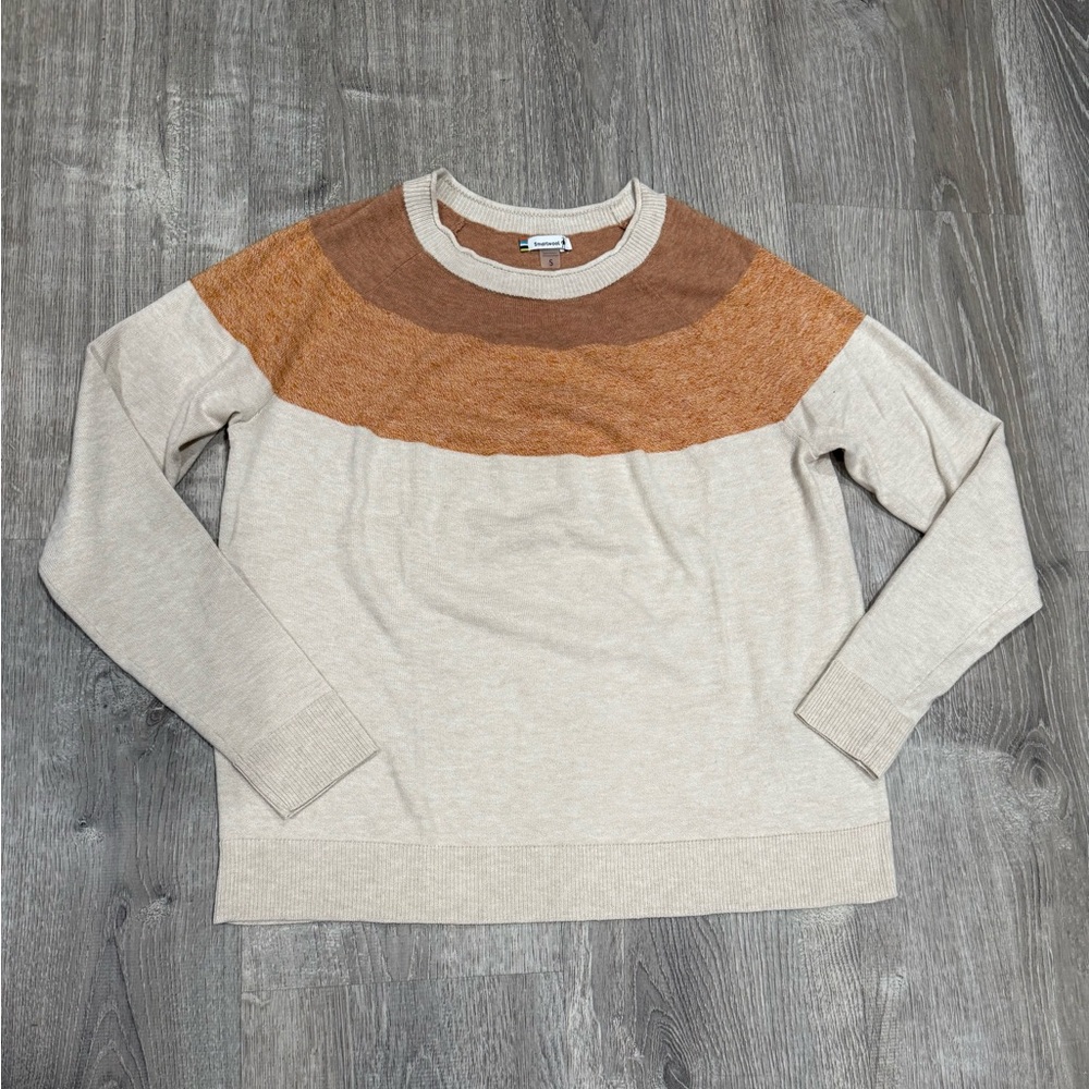 Smartwool Women's Sweater - Cream, Brown, and Tan